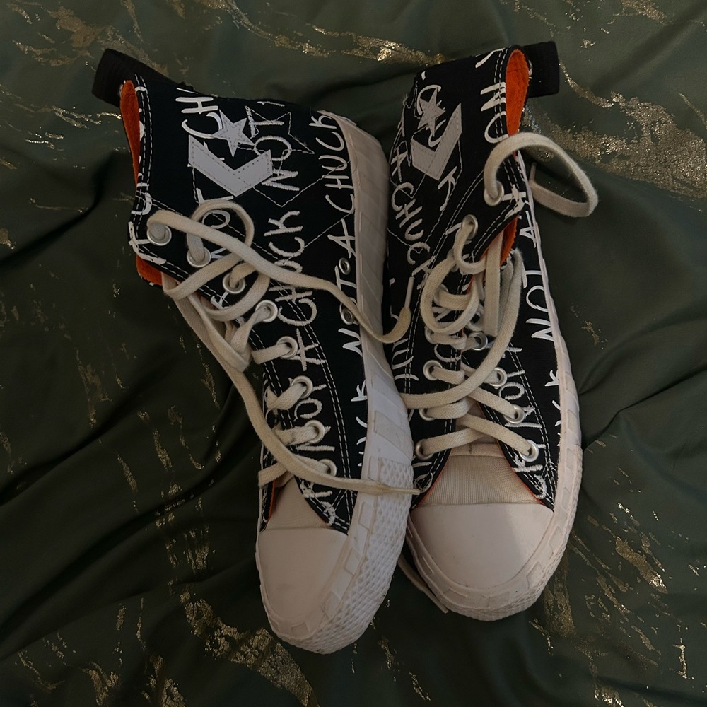 Black and White High-Top Sneakers